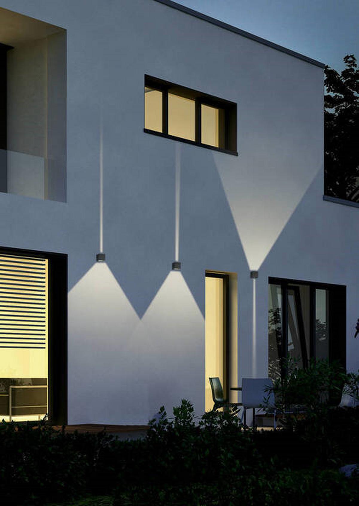 LED-Außenleuchte Adaja in Anthrazit max. 3 Watt - Anthrazit, Basics, Metall (8/8/8cm)