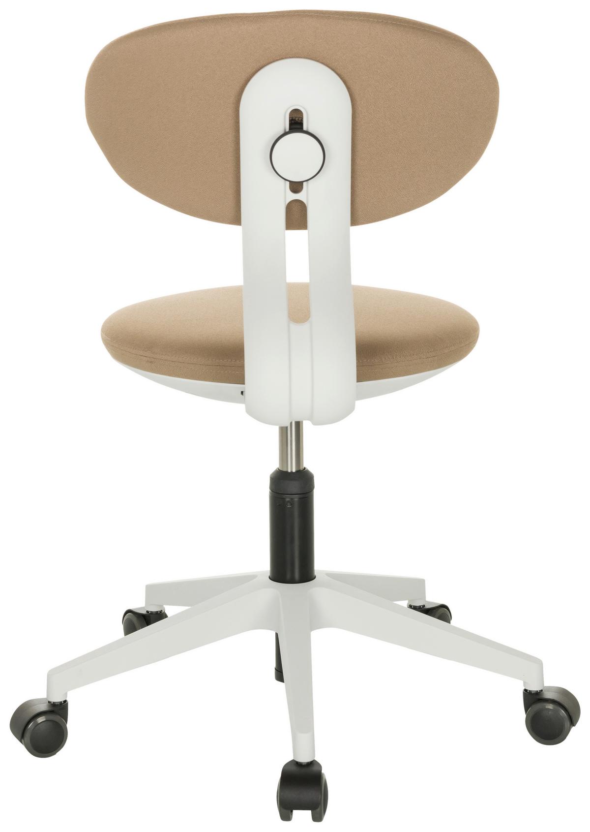 Jugenddrehstuhl Minimovo ca.42x66-87x52cm Beige - Beige/Weiß, Basics, Kunststoff/Textil (42/66-87/52cm) - MID.YOU