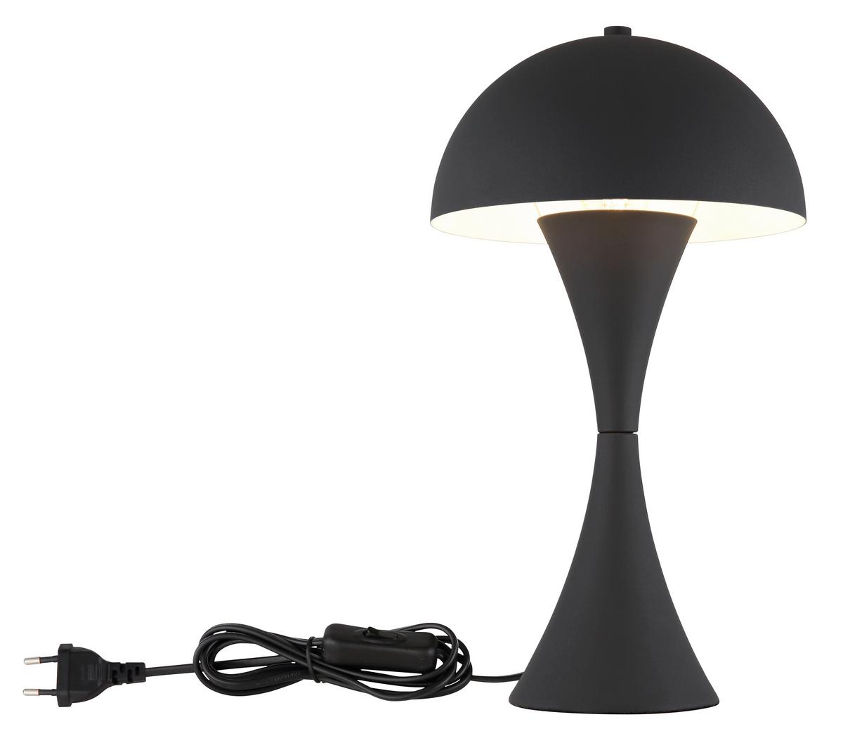 TISCHLEUCHTE 21028S - Schwarz, Design, Kunststoff/Metall (20/36,1cm) - Globo