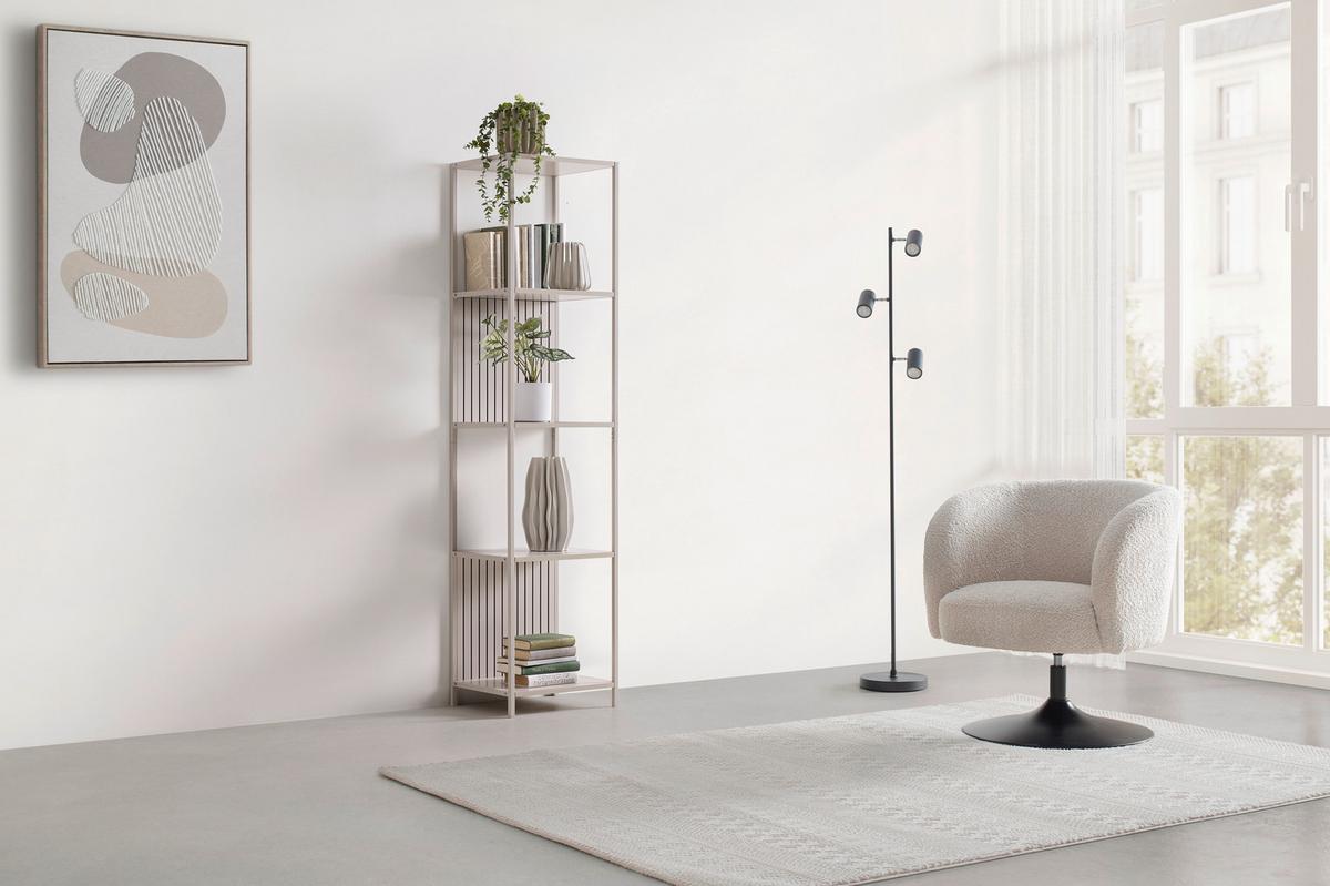 Polica Modano - kašmir, Moderno, drvni materijal/metal (40/170/35cm) - Modern Living