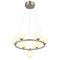 Led Viseća Svjetiljka Riha - bijela/boje nikla, Design, staklo/metal (60/120cm) - Globo