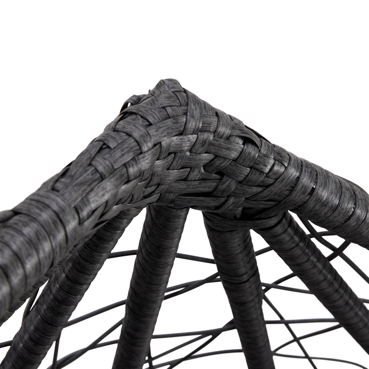 Hängesessel Enea Grau Metall/Kunststoff/Outdoorstoff - Grau, MODERN, Kunststoff/Textil (133/205/120cm) - Bessagi Garden