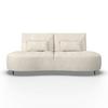 Sofa Benny Bouclé Beige - Beige/Schwarz, MODERN, Holz/Textil (224/85/114cm) - Bessagi Home