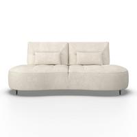 Sofa Benny Bouclé Beige - Beige/Schwarz, MODERN, Holz/Textil (224/85/114cm) - Bessagi Home