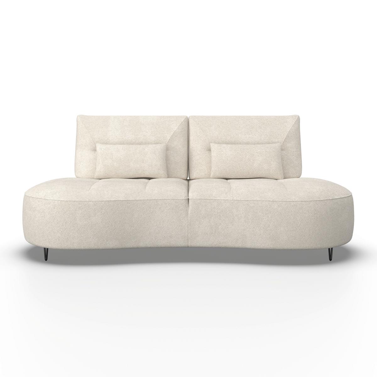 Sofa Benny Bouclé Beige - Beige/Schwarz, MODERN, Holz/Textil (224/85/114cm) - Bessagi Home