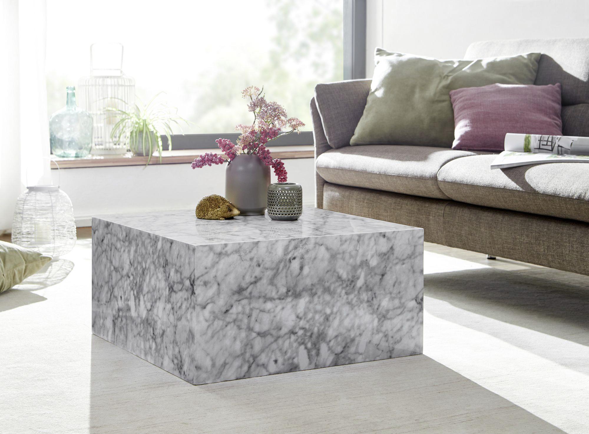 Klubska Miza Monobloc - bela, Moderno, leseni material (60/60/30cm) - MID.YOU