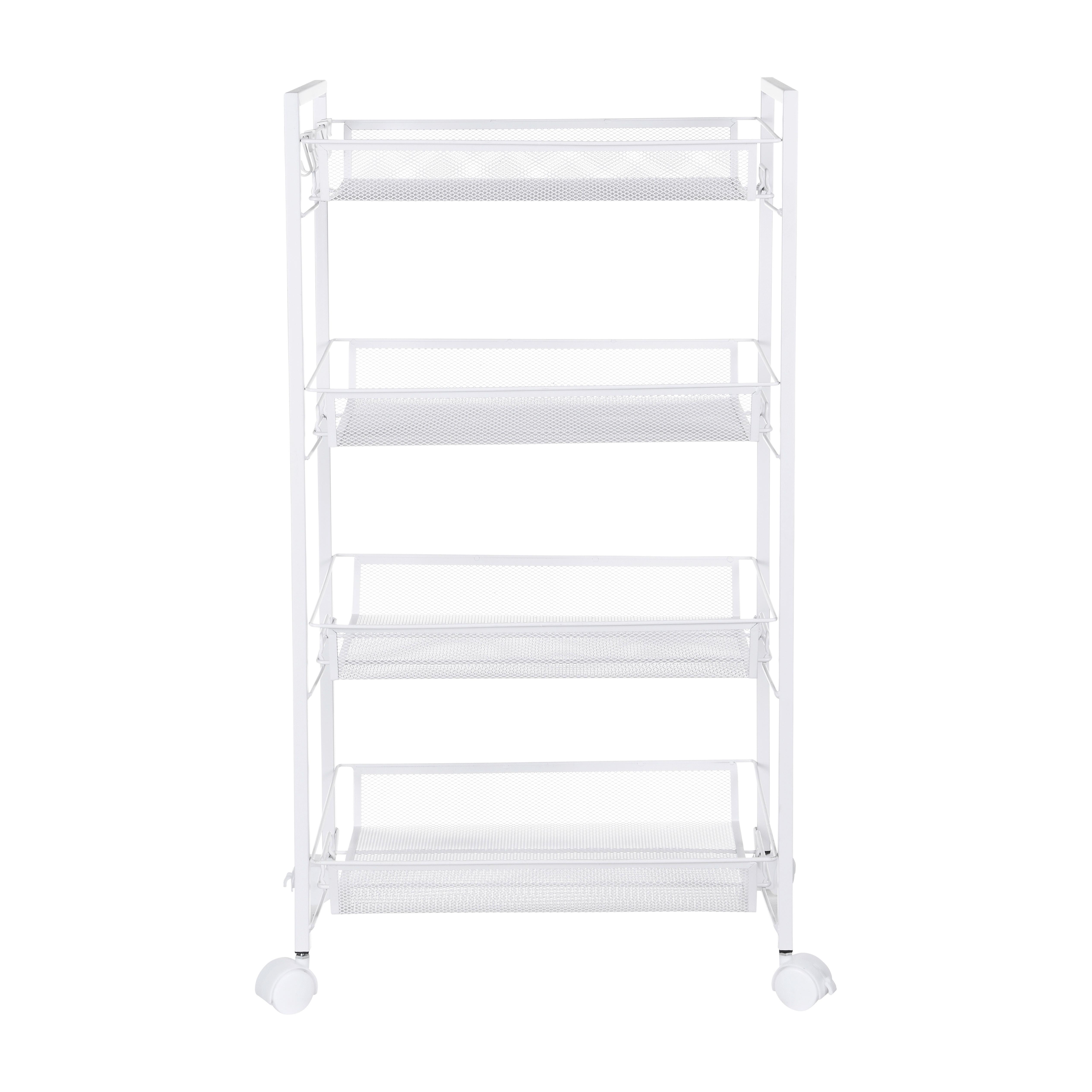 Višenamjenska Kolica Silvia 2 - bijela, Moderno, metal/plastika (44/84/26cm) - Modern Living