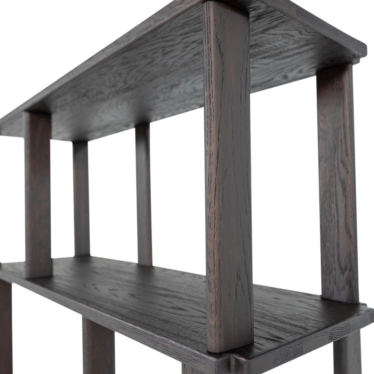 Regal Riss Dunkelbraun B: 90 cm - Dunkelbraun, Design, Holz (90/186/30cm) - Livetastic