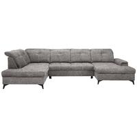 Wohnlandschaft Sierra Greige - Greige/Schwarz, MODERN, Textil/Metall (230/364/181cm) - Mömax
