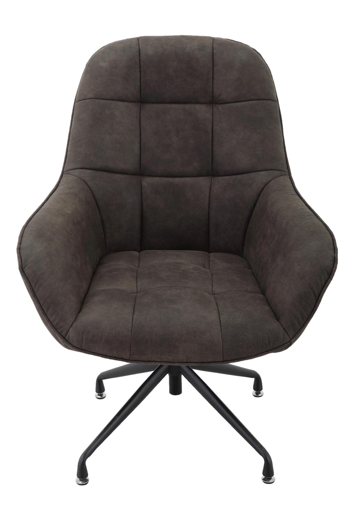Sessel Eliaas in Braun/Schwarz - Schwarz/Braun, MODERN, Textil/Metall (73/100/75cm) - Mömax