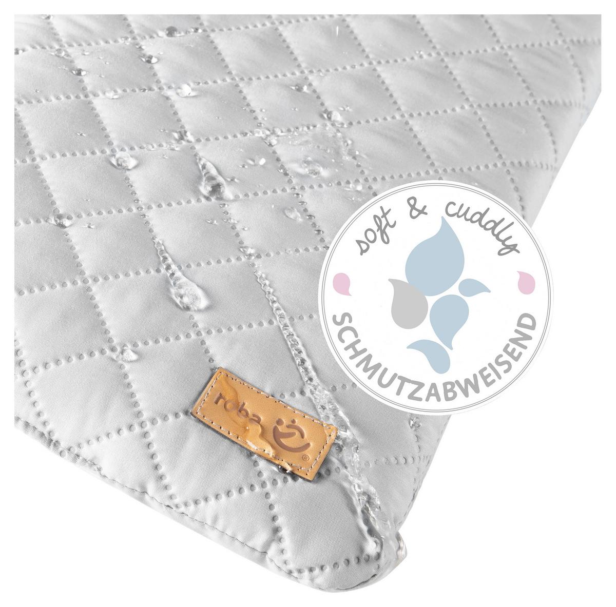 Wickelauflage Bear Grau ca. 85x75cm - Grau, KONVENTIONELL, Textil (85/4/75cm) - Roba