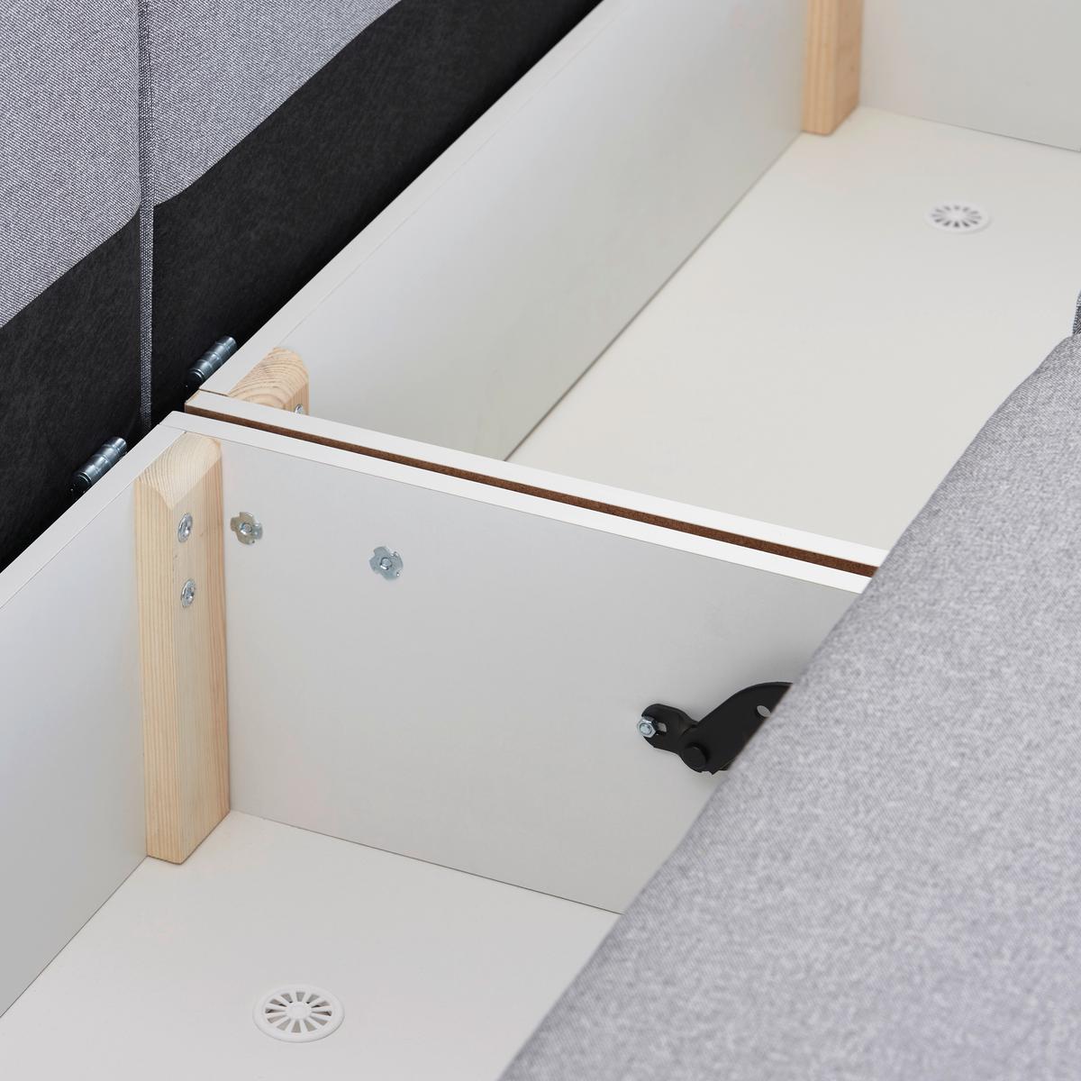 Trosjed Sa Ležajem Concord - siva/boje kroma, Design, tekstil/plastika (252/87/107cm) - Modern Living