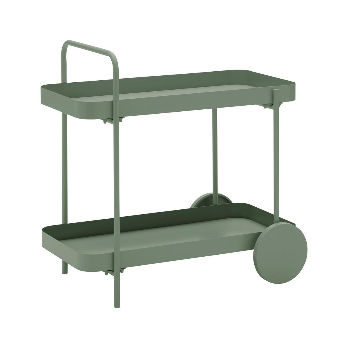 Kolica Za Serviranje Desino - zelena, Moderno, metal (70/70/43cm) - Modern Living