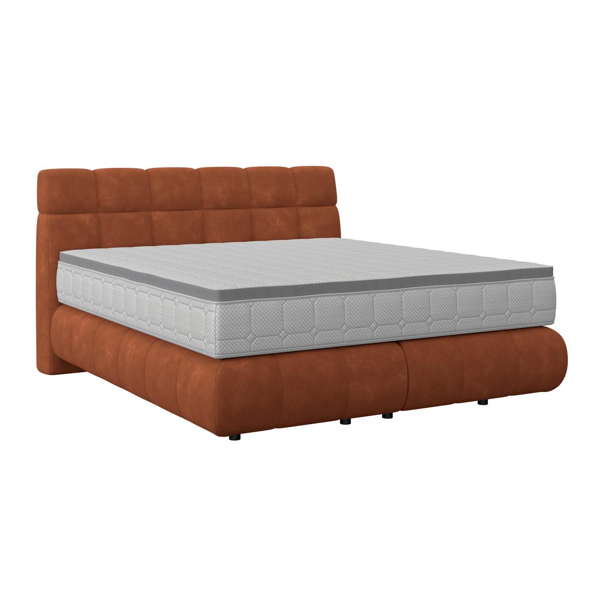Boxspring Krevet Nobu - boje hrđe/crna, Trend, drvo/tekstil (180/200cm) - Premium Living