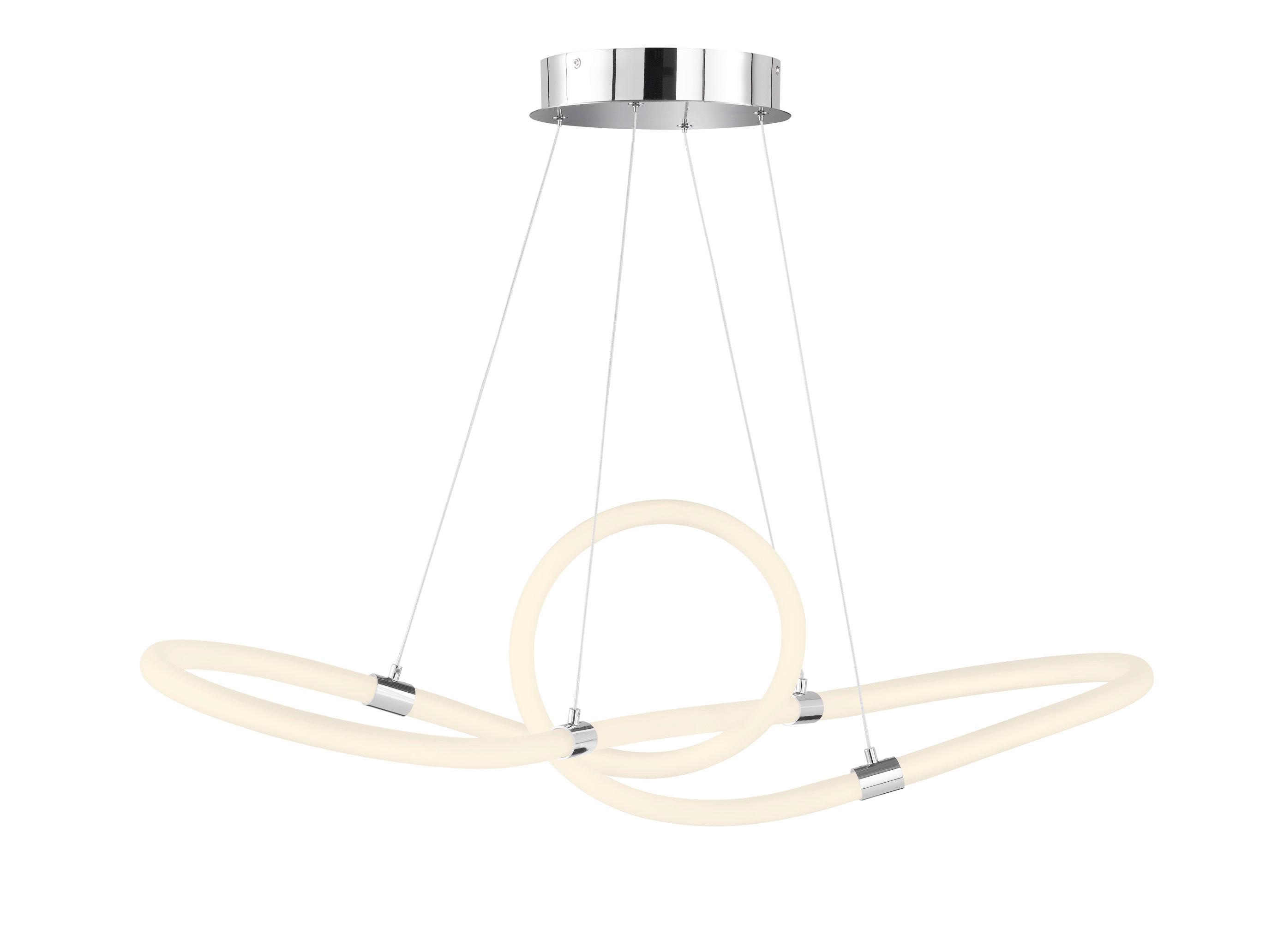 LED-Hängeleuchte Mira Weiß max. 40 Watt - Weiß, Design, Kunststoff/Metall (92,5/30,5/150cm) - Globo