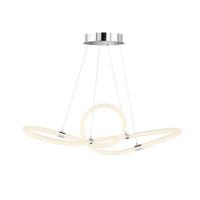 LED-Hängeleuchte Mira Weiß max. 40 Watt - Weiß, Design, Kunststoff/Metall (92,5/30,5/150cm) - Globo