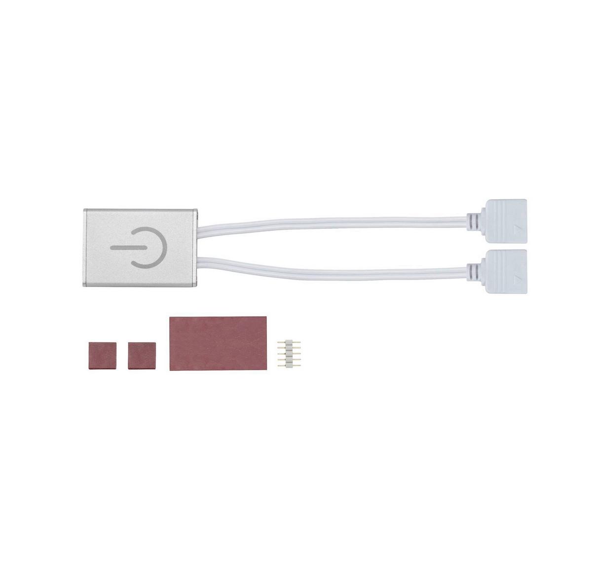 LED-Strip MaxLED Touch Switch Silberfarben max. 144 Watt - Silberfarben, Basics, Metall (4,3/0,85cm) - Paulmann