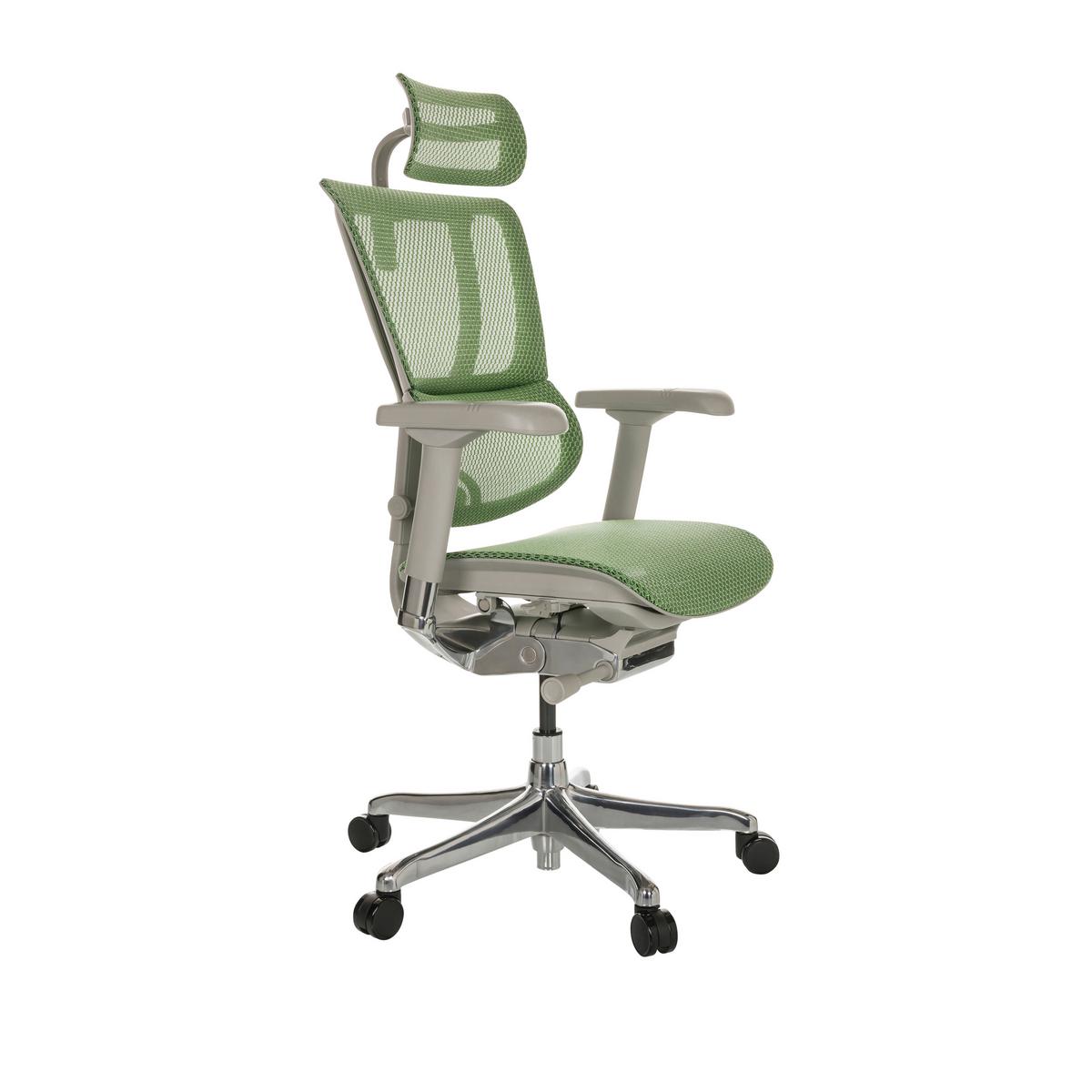 Pisarniški Stol Ergohuman Slim I G, Zelena - srebrne barve/zelena, Basics, kovina/umetna masa (69/116-138/66cm) - MID.YOU