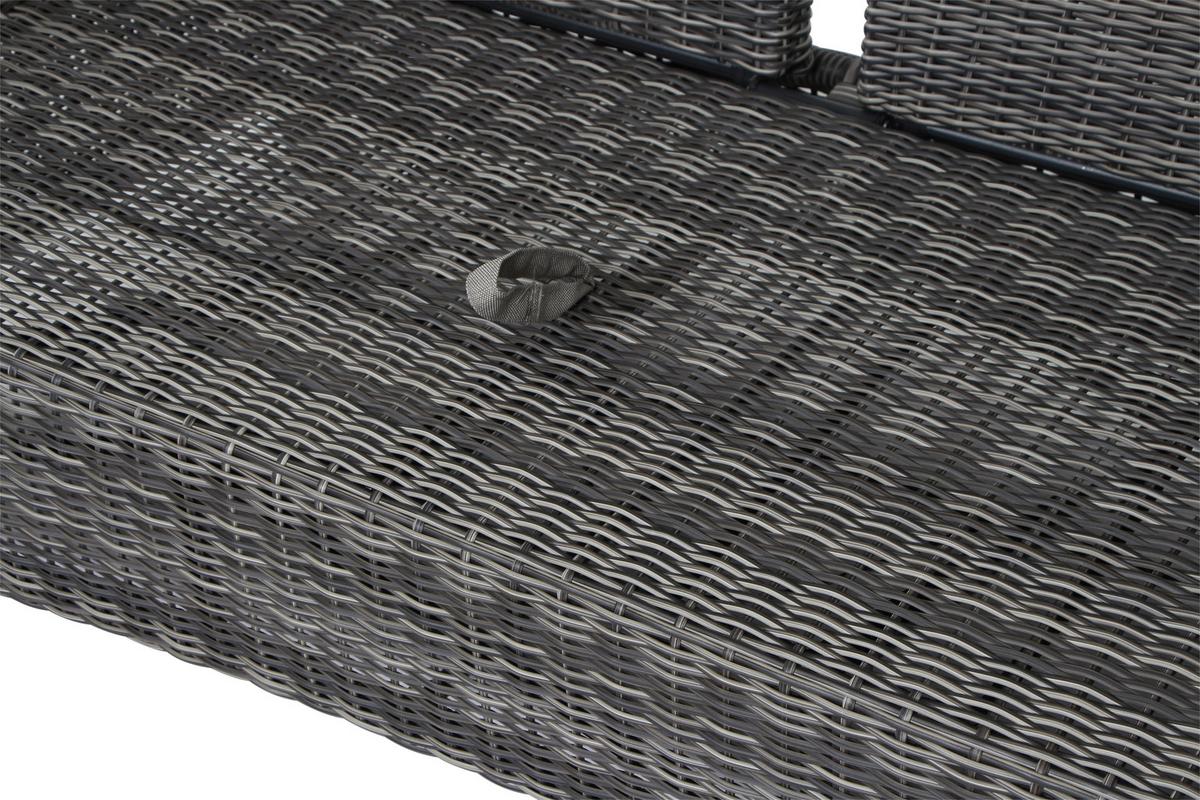 Loungegarnitur Corido Grau - Grau, Basics, Keramik/Kunststoff (72/206/103cm) - Siena Garden