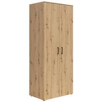 Schrank Multistauraum Eiche Artisan - Schwarz/Eiche Artisan, MODERN, Holzwerkstoff/Kunststoff (80/195/52cm) - Mömax