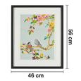 Aquarellbild Birdy II 46x56 cm - Multicolor/Schwarz, MODERN, Glas/Holz (46/56/3cm) - MÖMAX modern living