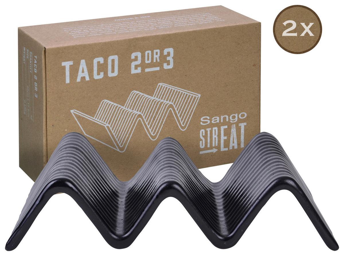 Set Podstavkov Street Taco Stand, 2-Delni - črna, Basics, keramika (22/10,5cm) - Creatable