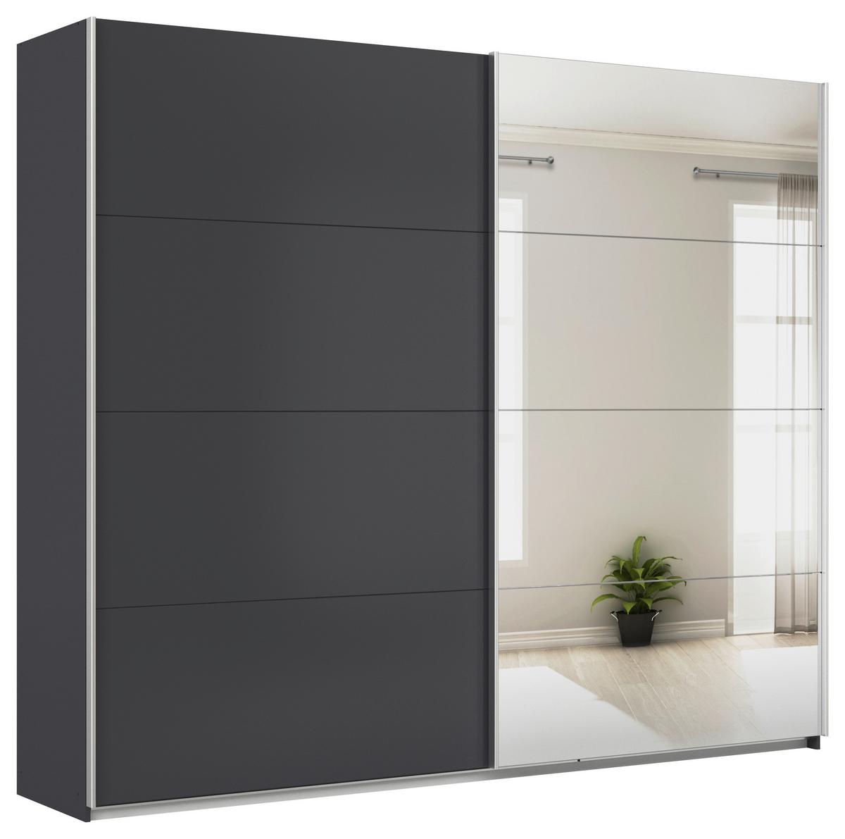Ormar S Kliznim Vratima Feldkirch - srebrne boje/antracit, Moderno, drvni materijal/metal (271/229/62cm)