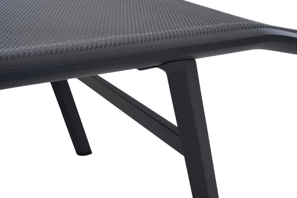 Gartenliege Tauro Anthrazit - Anthrazit, Basics, Kunststoff/Metall (63/99,5/182,5cm) - Siena Garden
