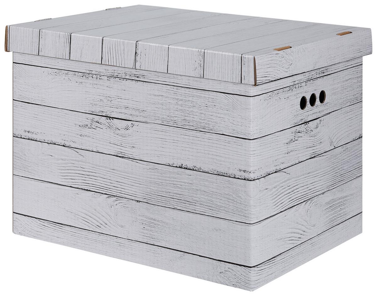 Box mit Deckel Jimmy in Naturfarben - Naturfarben, Karton (44,3/33,5/32,5cm) - Mömax