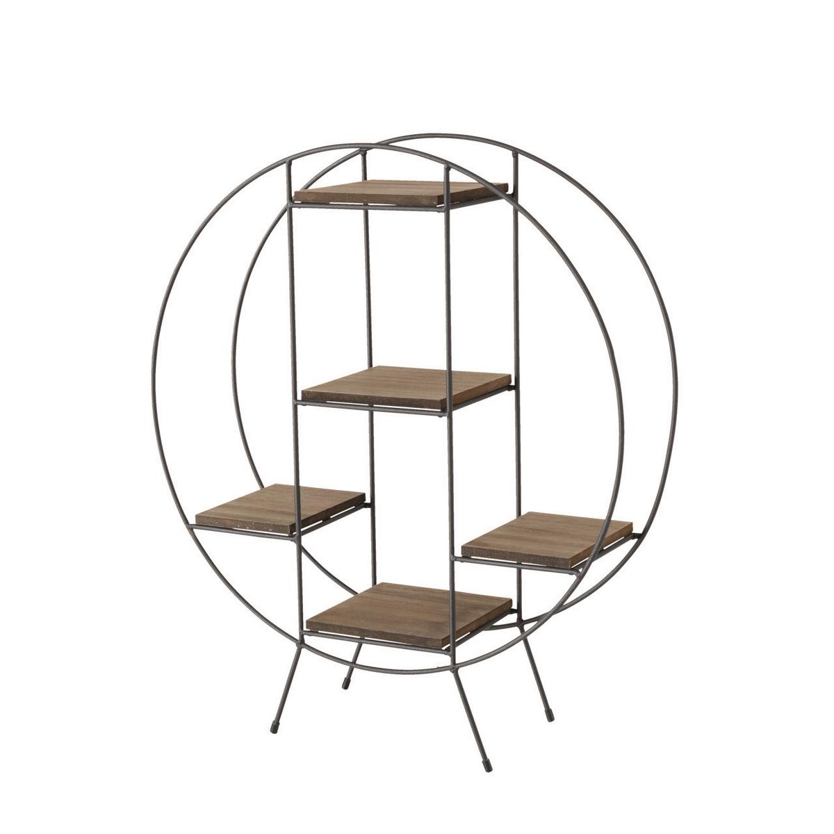 Beistellregal Tommy in Braun/Schwarz - Schwarz/Braun, MODERN, Holzwerkstoff/Metall (50/15/58cm)