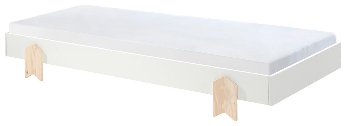Kinder-/Juniorbett Modulo ca. 90x200 cm Weiß - Weiß, MODERN, Holz/Holzwerkstoff (90/200cm) - MID.YOU
