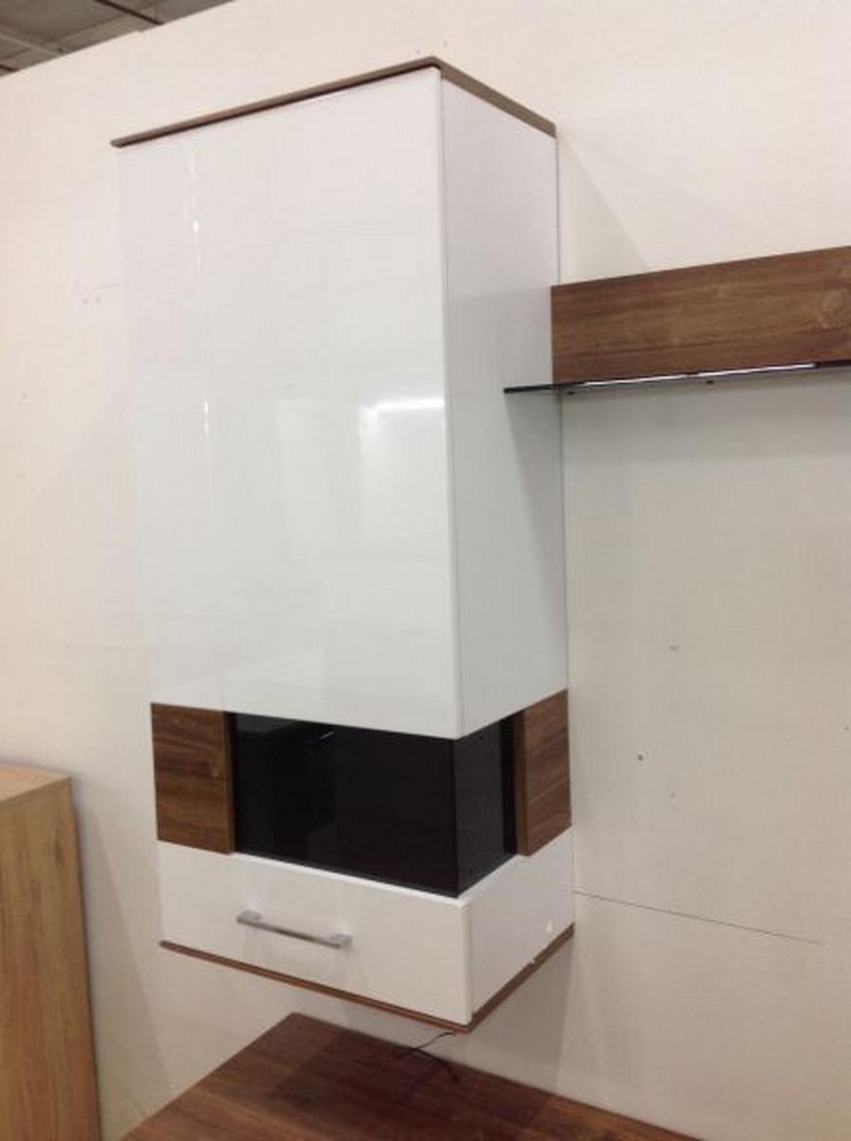 élément suspendu in Weiss Hochglanz - Weiss, Modern, Holz (60/133/37cm) - Premium Living