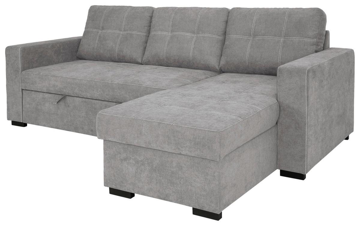 Canapea modulară TURIN - gri deschis, Design, plastic/lemn (239/87/160cm) - Modern Living