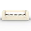 POLSTERBETT TASHA - Hellbraun/Creme, MODERN, Holz/Kunststoff (90/200cm) - Bessagi Home