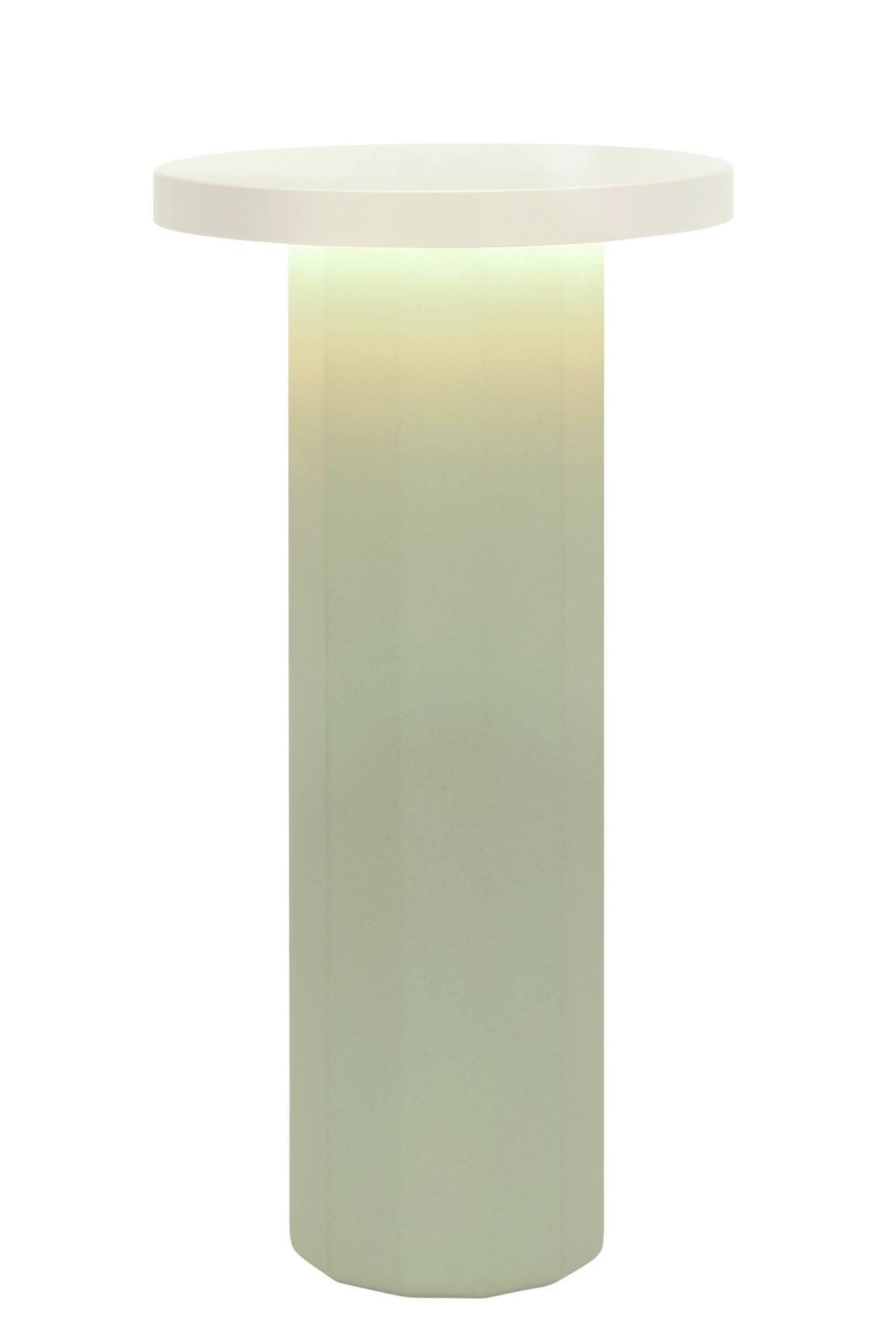 LAMPA STOŁOWA Z AKUMULATOREM ION *DK* - zielony, Design, kamień/metal (16/31,6cm) - Dieter Knoll