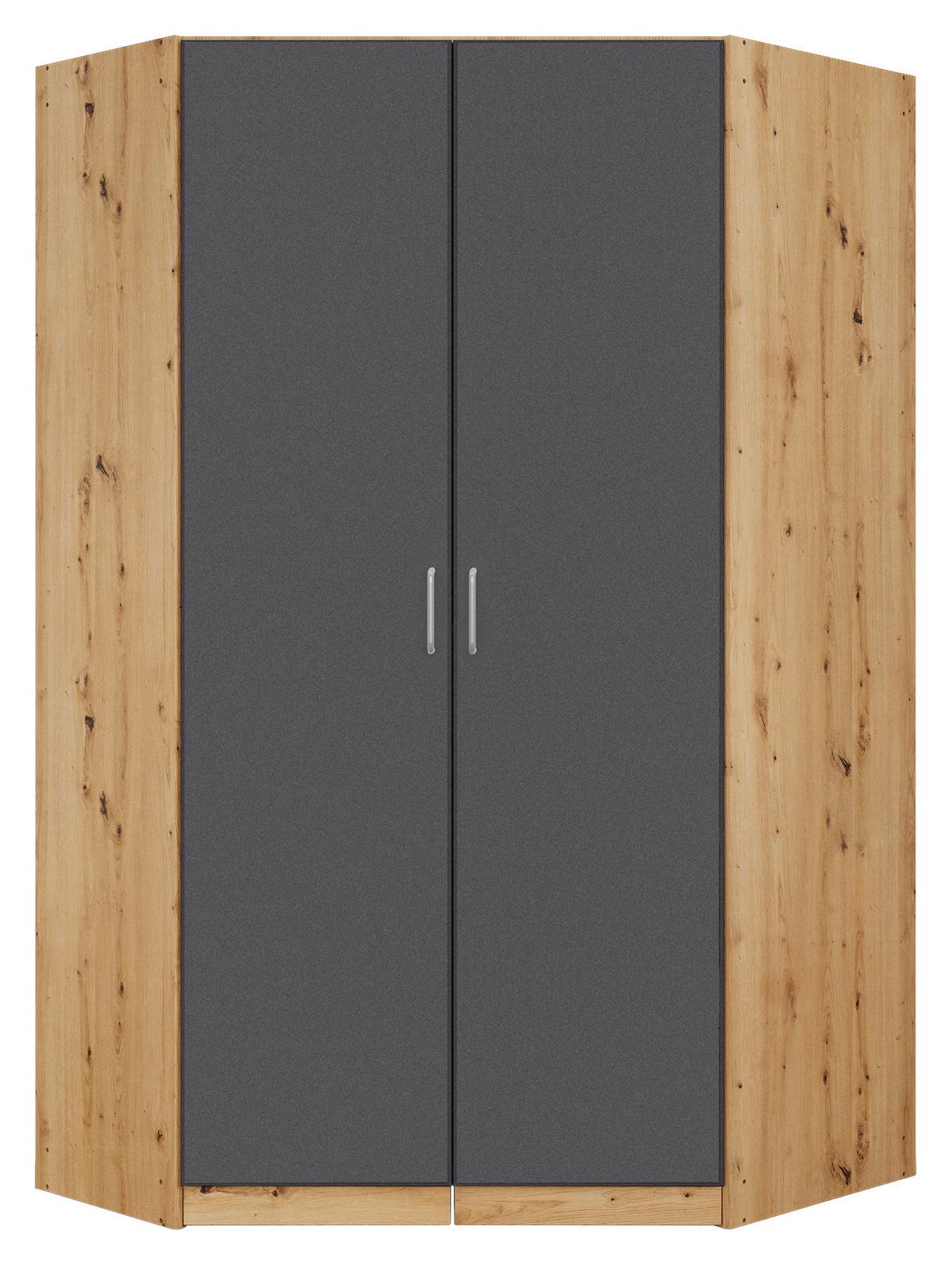 DULAP PE COLT AALEN - stejar Artisan/gri, material pe bază de lemn (117/197/104cm) - Modern Living