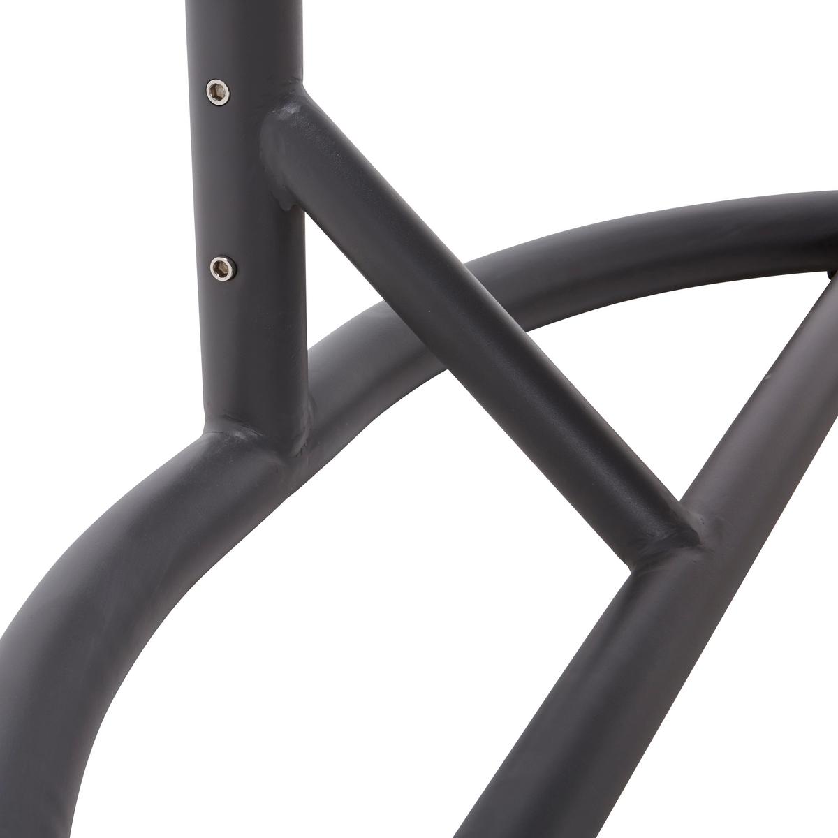 Hängesessel BARI Dunkelgrau, Kissen Grau - Dunkelgrau/Grau, Modern, Kunststoff/Textil (130/201/116cm) - Bessagi Garden