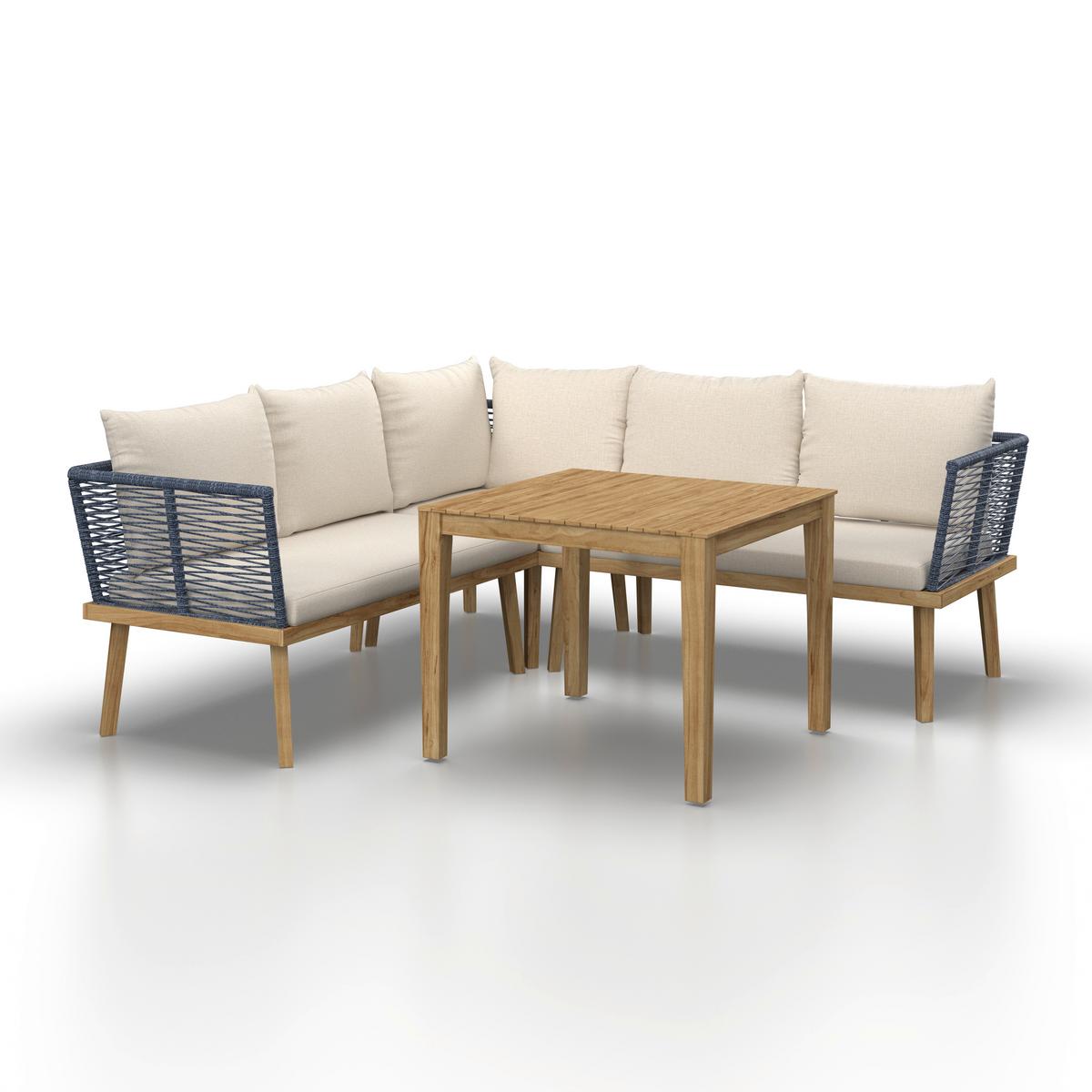 Lounge Garnitura Julina, Krem - krem barve/barve akacije, Moderno, kovina/tekstil (205/76/72cm) - Bessagi Garden