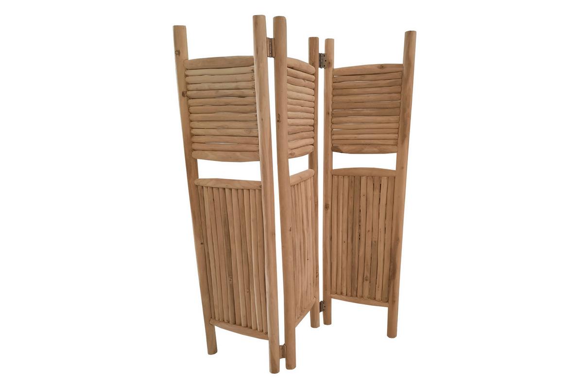 Paravent Naturfarben - Naturfarben, Natur, Holz (275/180/21cm) - Gardenson