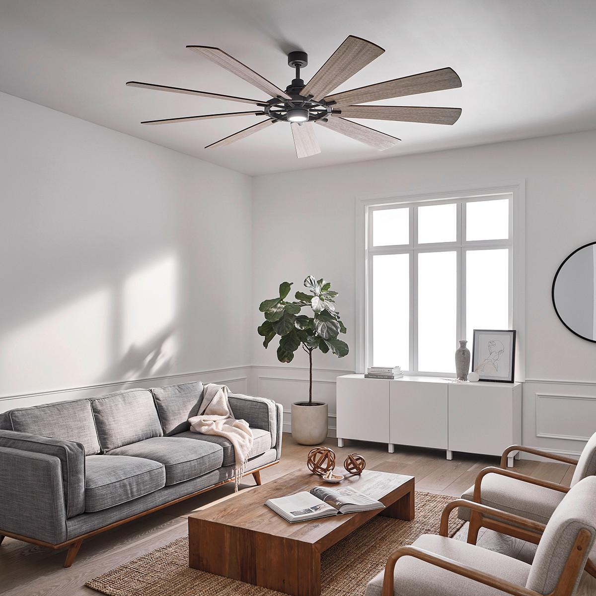 Stropni Ventilator Klf-Gentry-85-Wz - boje oraha/boje cinka, Natur, staklo/drvo (216/42cm)