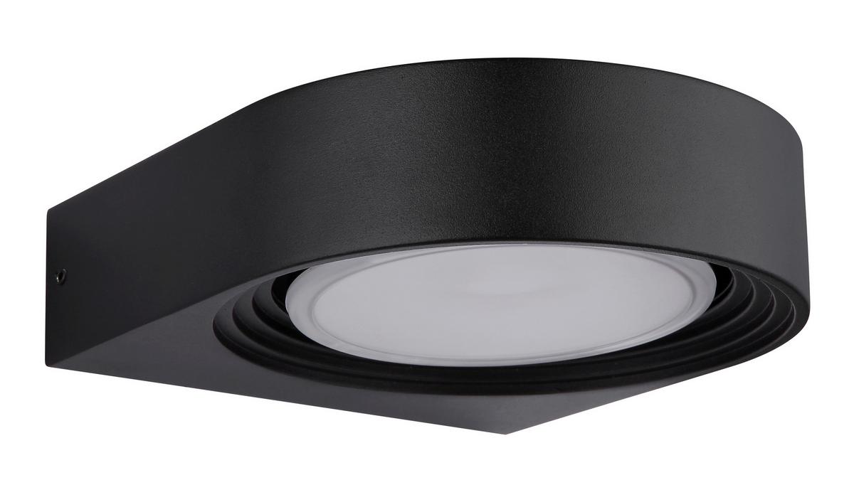 LED-AUSSENLEUCHTE 34322W OKO - Weiss/Schwarz, Design, Kunststoff/Metall (16/6,6cm) - Globo