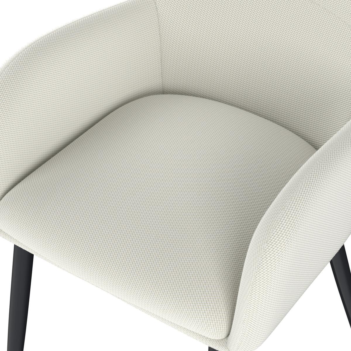 Naslanjač Selena, Bež - črna/bež, Konvencionalno, kovina/tekstil (56/88/61cm)