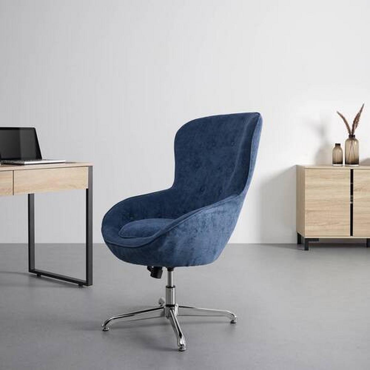 Relax Fotel Alex - ezüst/kék, Modern, textil/fa (73/105/77cm) - Bessagi Home