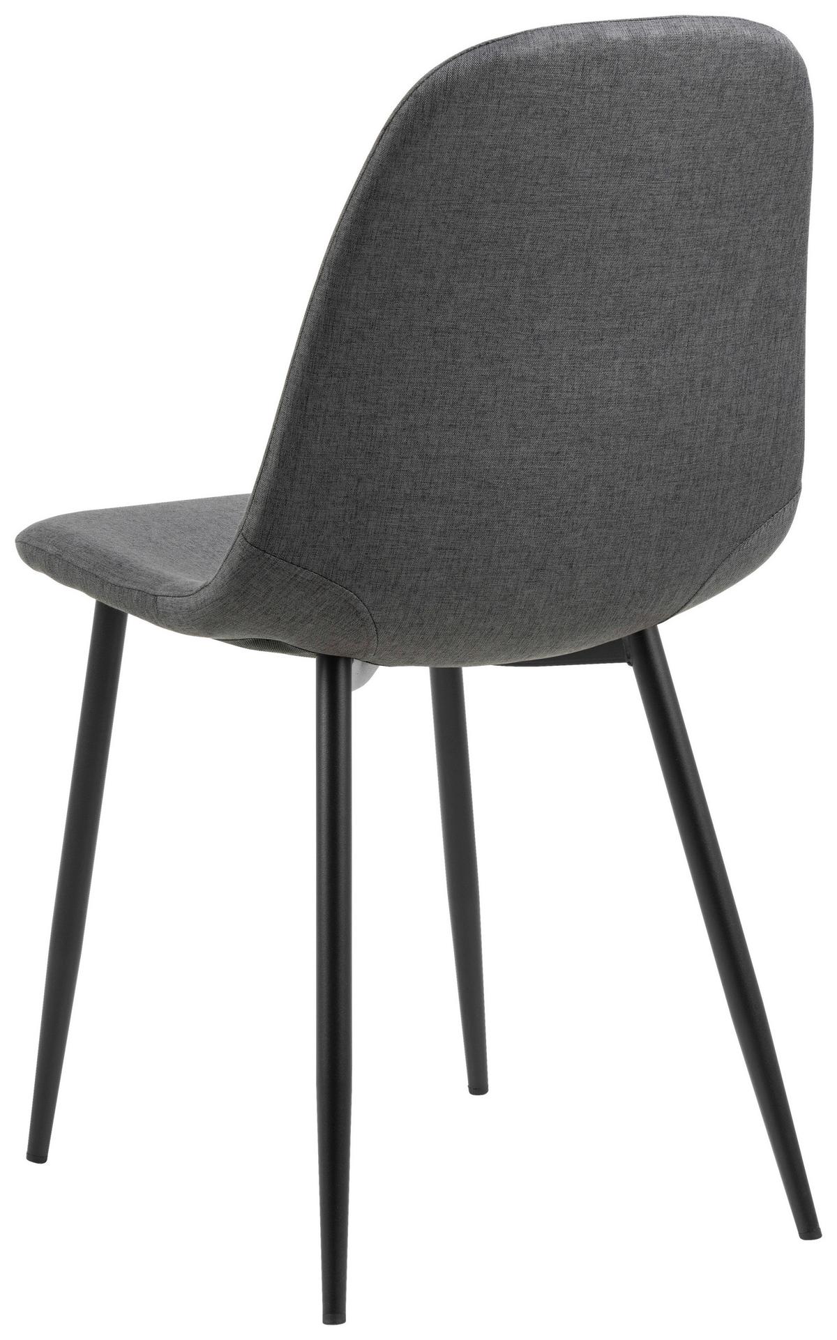 KRZESŁO CELIA - czarny/ciemnoszary, Trend, metal/tkanina (44/86/54cm)