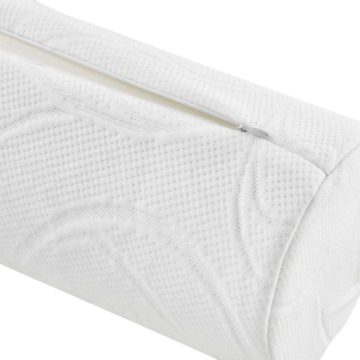Nackenrolle Visco ca. 15x40cm - Weiß, Textil (15/40cm) - Nadana