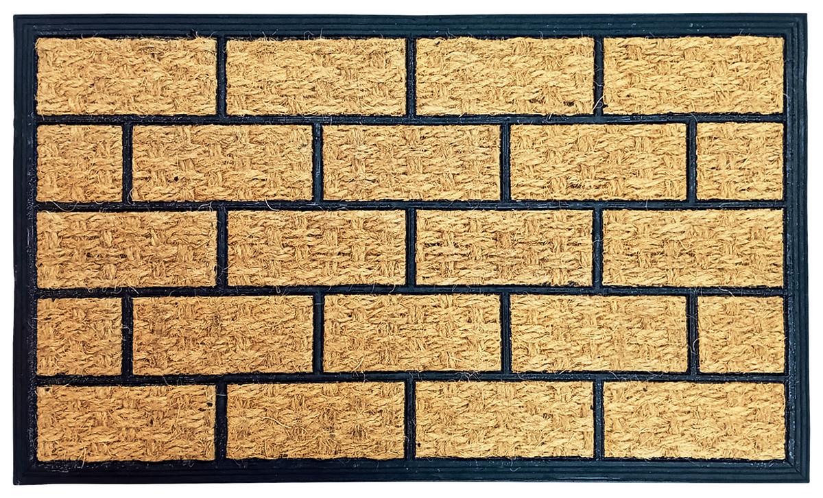 Kültéri Lábtörlő Mömax - fekete/világosbarna, Basics, műanyag/természetes anyagok (45/75cm) - Best Price