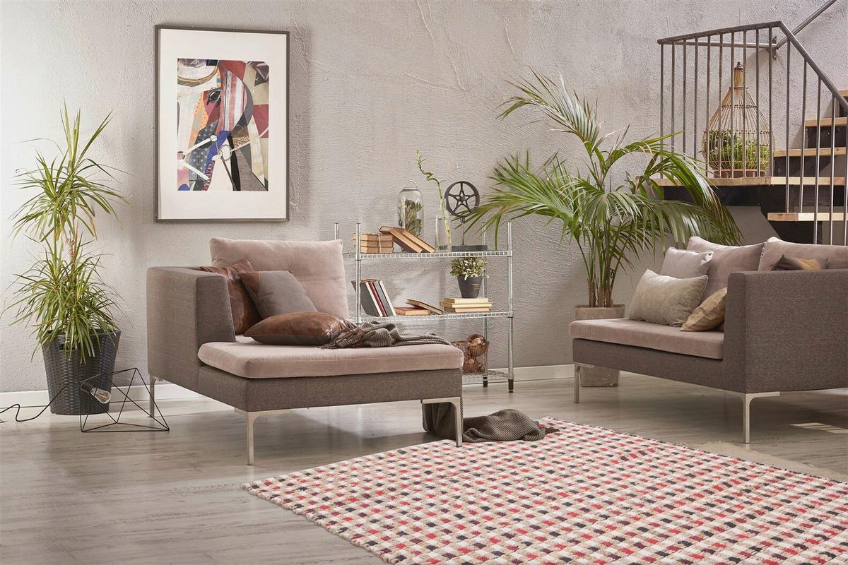 Vintage-teppich Chess 110 Natur / Creme 80x150 - Creme/Naturfarben, Basics, Textil (80/150cm) - Kayoom