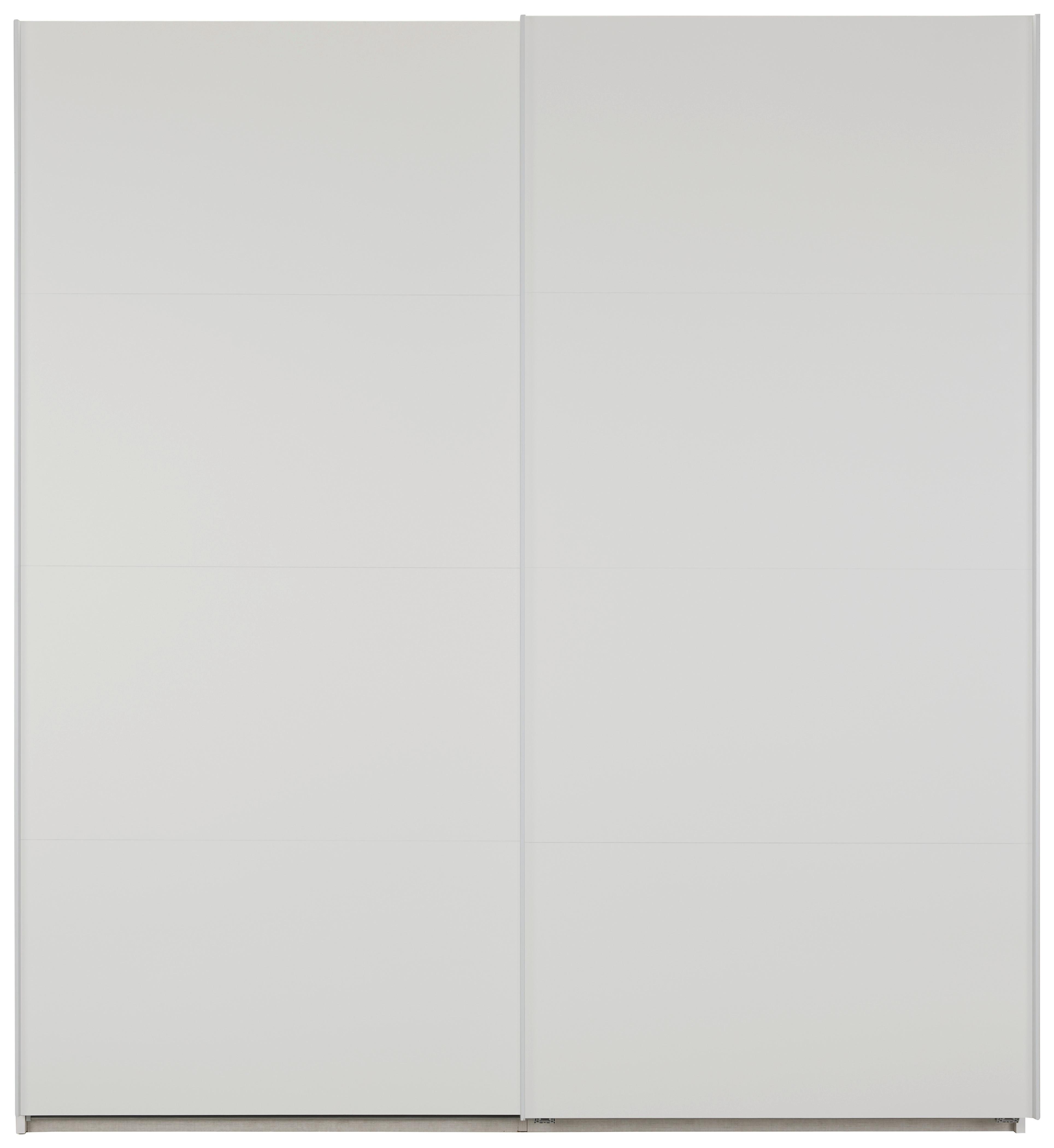GARDEROB MED SKJUTDÖRRAR LAGO - vit, Modern, metall/trämaterial (203/222/60cm) - Mömax