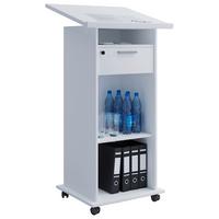Stoječi Pult Meeta, Bela - bela, Basics, leseni material (60/50/120cm) - MID.YOU