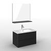 BADRUM LUCY - vit/svart, Modern, trämaterial/glas - Bessagi Home